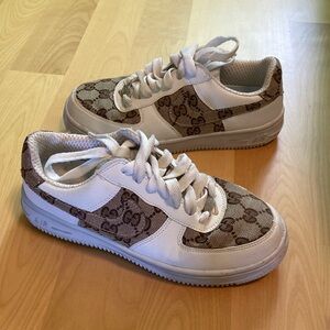 Gucci x Nike Air Force Ones in Brown